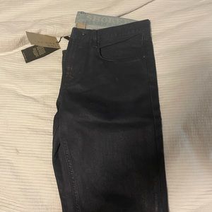 Men’s Burberry straight regular jeans, blue denim.